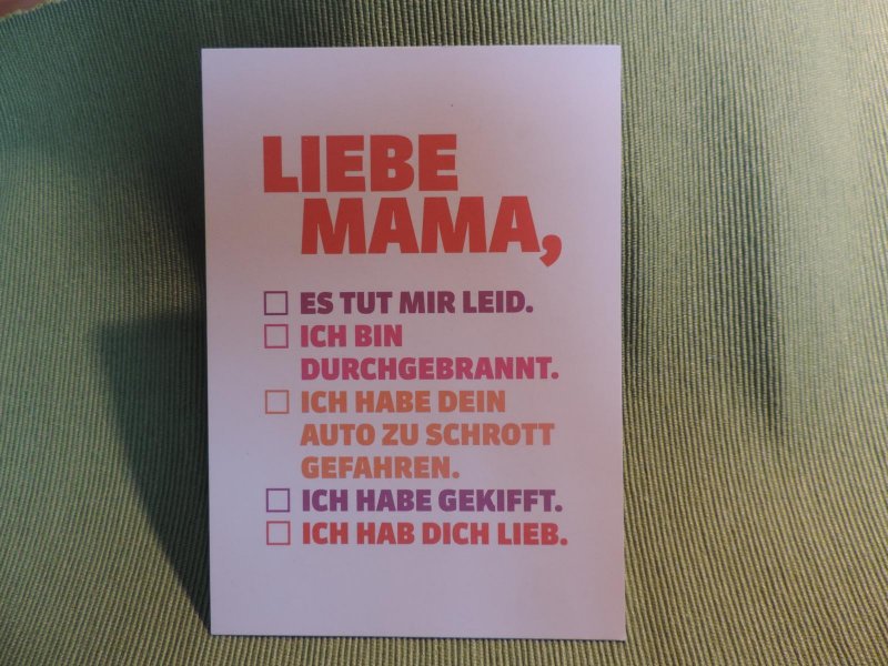 Postkarte Liebe Mama
