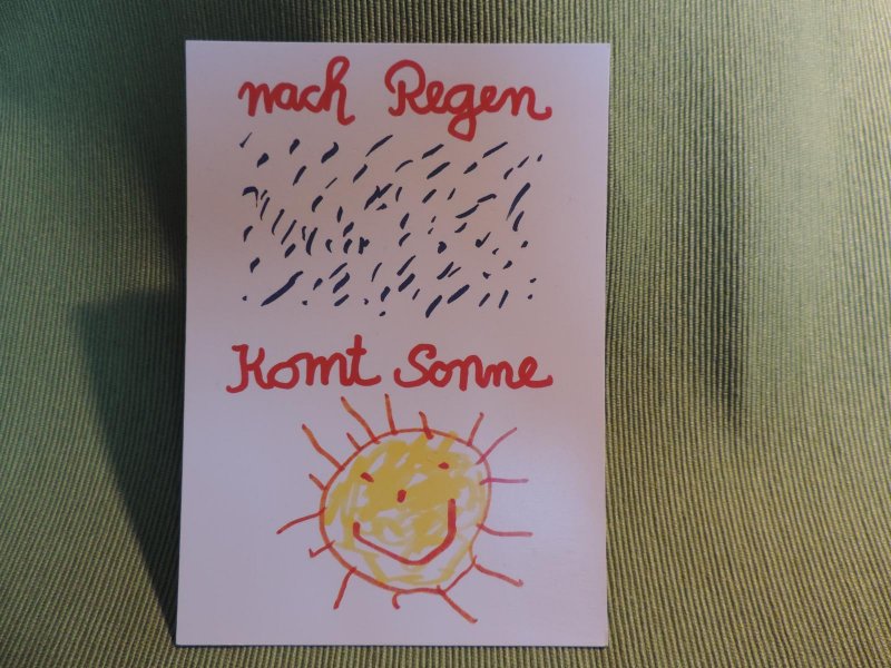Postkarte Nach Regen kommt Sonne