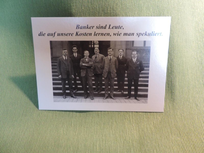 Postkarte Banker