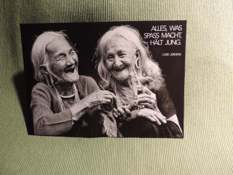 Postkarte Frauen Spass