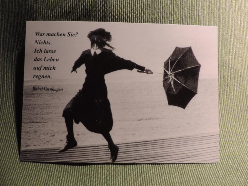 Postkarte Das Leben regnet